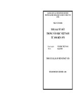 Luận án Tiến sỹ ngữ văn Thể loại tùy bút trong văn học Việt Nam từ 1930 đến 1975