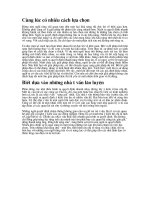 Cùng lúc có nhiều sự lựa chọn