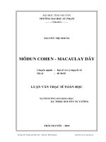 Môđun cohen - macaulay dãy