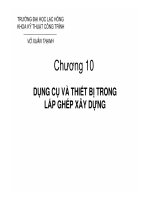 Kỹ thuật thi công - Máy xây dựng Chương 10