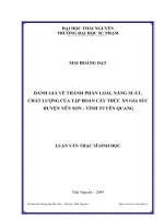 Kiến trúc hệ thống quản trị mạng dựa trên xml đánh giá về thành phần loài năng suất chất lượng của tập đoàn cây thức ăn gia súc huyện yên sơn - tỉnh tuyên quang