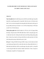 Vai trò sinh thiết xuyên thành ngực trong chuẩn đoán các khối u trong lồng ngực