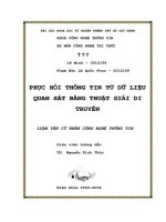 Phục hồi thông tin từ dữ liệu quan sát bằng thuật giải di truyền