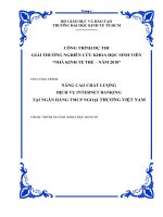 Nâng cao chất lượng dịch vụ internet banking tại ngân hàng TMCP Ngoại Thương Việt Nam