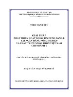 Giải pháp phát triển hoạt động tín dụng bán lẻ tại Ngân hàng NN và PTNT Việt Nam - Chi nhánh 6