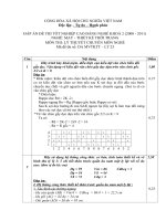 Đáp án đề thi may thiết kế thời trạng 23