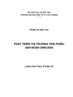 Phát triển thị trường trái phiếu Việt Nam giai đoạn 2008 - 2020