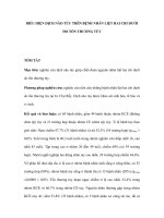 Biểu hiện dịch não tủy trên bệnh nhân liệt hai chi dưới do tổn thương tủy