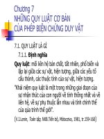 Bài giảng triết học - Chương 7