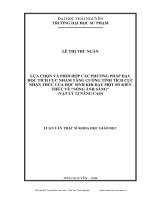 Lựa chọn và phối hợp các phương pháp dạy học tích cực của học sinh 