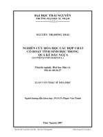 Nghiên cứu hóa học các hợp chất có hoạt tính sinh học trong quả ké đầu ngựa(Xanthium strumarium L.)