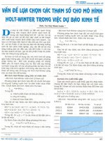Vấn đề lựa chọn các tham số cho mô hình Holt-Winter trong việc dự báo kinh tế.pdf