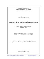 Phong cách thơ Nguyễn Khoa Điềm