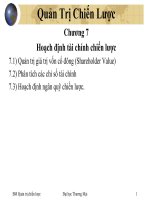 Đề thi quản trị chiến lược - Chapter 7