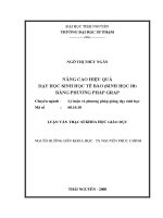 Nâng cao hiệu quả dạy học Sinh học tế bào (Sinh học 10) bằng phương pháp grap