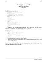 Đề thi tuyển sinh Cao học và nghiên cứu sinh môn Ngôn ngữ lập trình 1995 -2