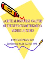 A critical discourse analysis of the news on north korean missile launches part  8