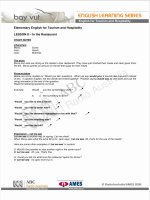 English for Tourism and Hospitality 8