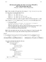 Đề thi tuyển sinh Cao học và nghiên cứu sinh môn Ngôn ngữ lập trình 1996