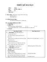 Giáo án Toán học - Lớp 2 - Bảng chia 3