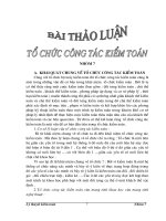 Bài thảo luận về công tác kiểm toán