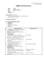 Giáo án Toán học - Lớp 2 - Luyện tập - Tuần 19