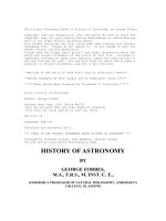 History of Astronomy