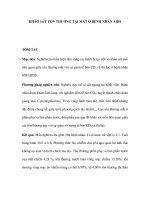 Khảo sát tổn thương tại mắt ở bệnh nhân AIDS