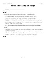 Đề thi tuyển cán bộ kỹ thuật - FPT 2004