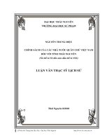 CHÍNH SÁCH CỦA CÁC NHÀ NƯỚC QUÂN CHỦ VIỆT NAM ĐỐI VỚI TỈNH THÁI NGUYÊN (Từ thế kỉ XI đến nửa đầu thế kỉ XIX).pdf