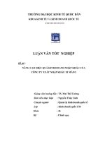 Nâng cao hiệu quả kinh doanh nhập khẩu của Công ty xuất nhập khẩu xi măng