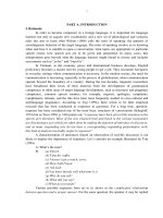 An investigation into some types of verbal responses to questions in English and Vietnamese conversation
