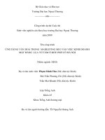 Ứng dụng Văn hóa Marketing-Mix vào việc kinh doanh lụa tơ tằm khu phố cổ Hà nội