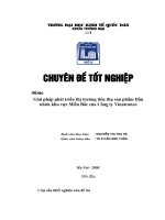 Giải pháp phát triển thị trường tiêu thụ sản phẩm Dầu nhờn khu vực Miền Bắc của Công ty Vinatranco