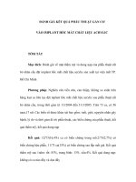 Đánh giá kết quả phẫu thuật gắn cơ vào Implant hốc mắt chất liệu acrylic