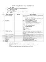 HƯỚNG DẪN VIẾT CÔNG ĐOẠN VÀ LẬP LƯU ĐỒ