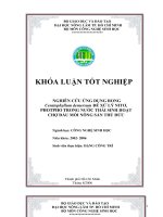 Nghiên cứu ứng dụng rong Ceratophyllum demersum Để xử lý Nitro