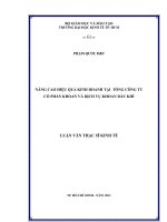 Nâng cao hiệu quả kinh doanh tại tổng công ty cổ phần khoan và dịch vụ khoan dầu khí