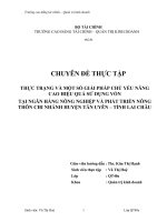 Giải pháp nâng cao hiệu quả Sử dụng vốn tại NHNo&PTNT chi nhánh huyện Tân Uyên – Lai Châu