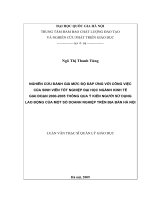 Nghiên cứu đánh giá mức độ đáp ứng với công việc của một sinh viên tốt nghiệp  đại học ngành Kinh tế