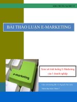 E-Marketing của một doanh nghiệp thương mại điện tử - Aha.vn
