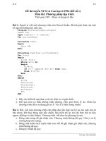 Đề thi tuyển sinh Cao học và nghiên cứu sinh môn Ngôn ngữ lập trình 1994