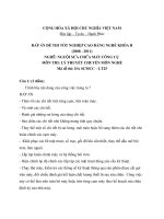 Đáp án Nguội sửa chữa máy công cụ 25