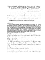  Ứng dụng các chế phẩm Enzyme Pectinex để nâng cao hiệu suất trích ly