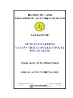 Kế toán tiền lương và phân tích lương tại công ty phà An Giang