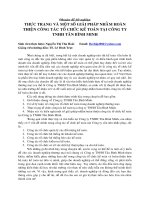 Thực trạng và một số giải pháp nhằm hoàn thiện công tác tổ chức kế toán tại công ty TNHH tân bình minh