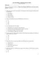 Accounting and financial test