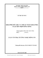 Khai phá dữ liệu và thuật toán khai phá luật kết hợp song song