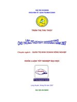 Lập kế hoạch Marketing cho TT NIIT Angimex- An Giang