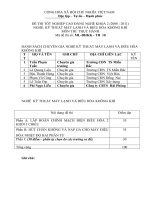 Đề thi thực hành kỹ thuật máy lạnh và điều hòa không khí 10